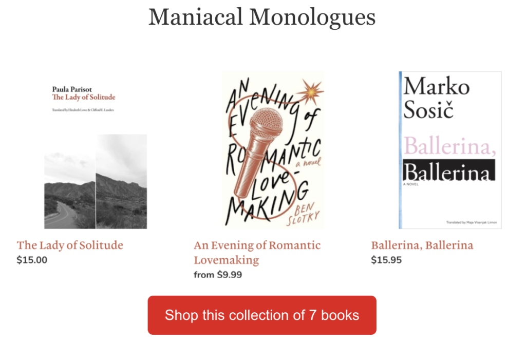 Maniacal Monologues collection